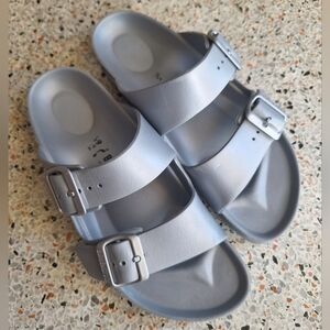 Birkenstock Arizona Essential Eva Metallic Silver